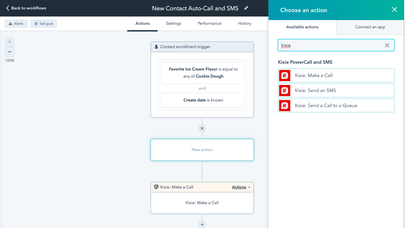 Kixie and HubSpot Custom Workflows-2-1