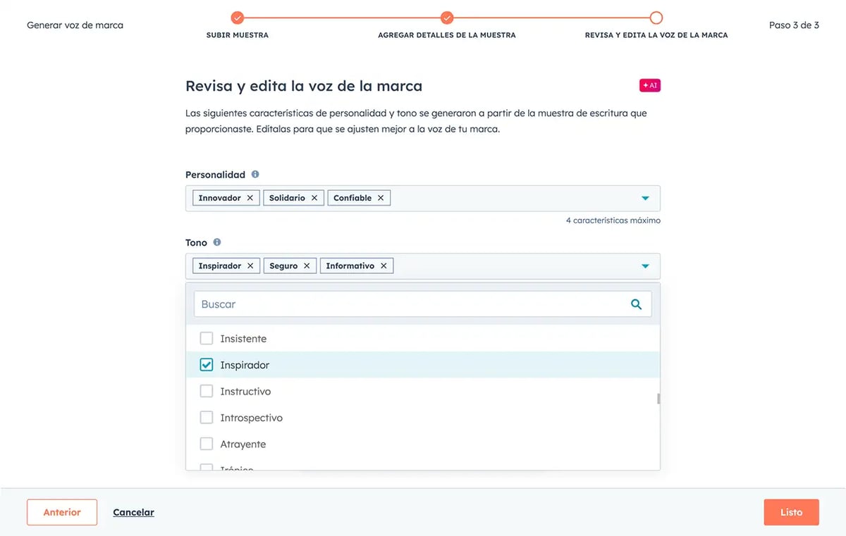 Voz de marca - Content Hub - HubSpot